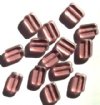 15 12mm Transparent Amethyst Rectangle Window Beads